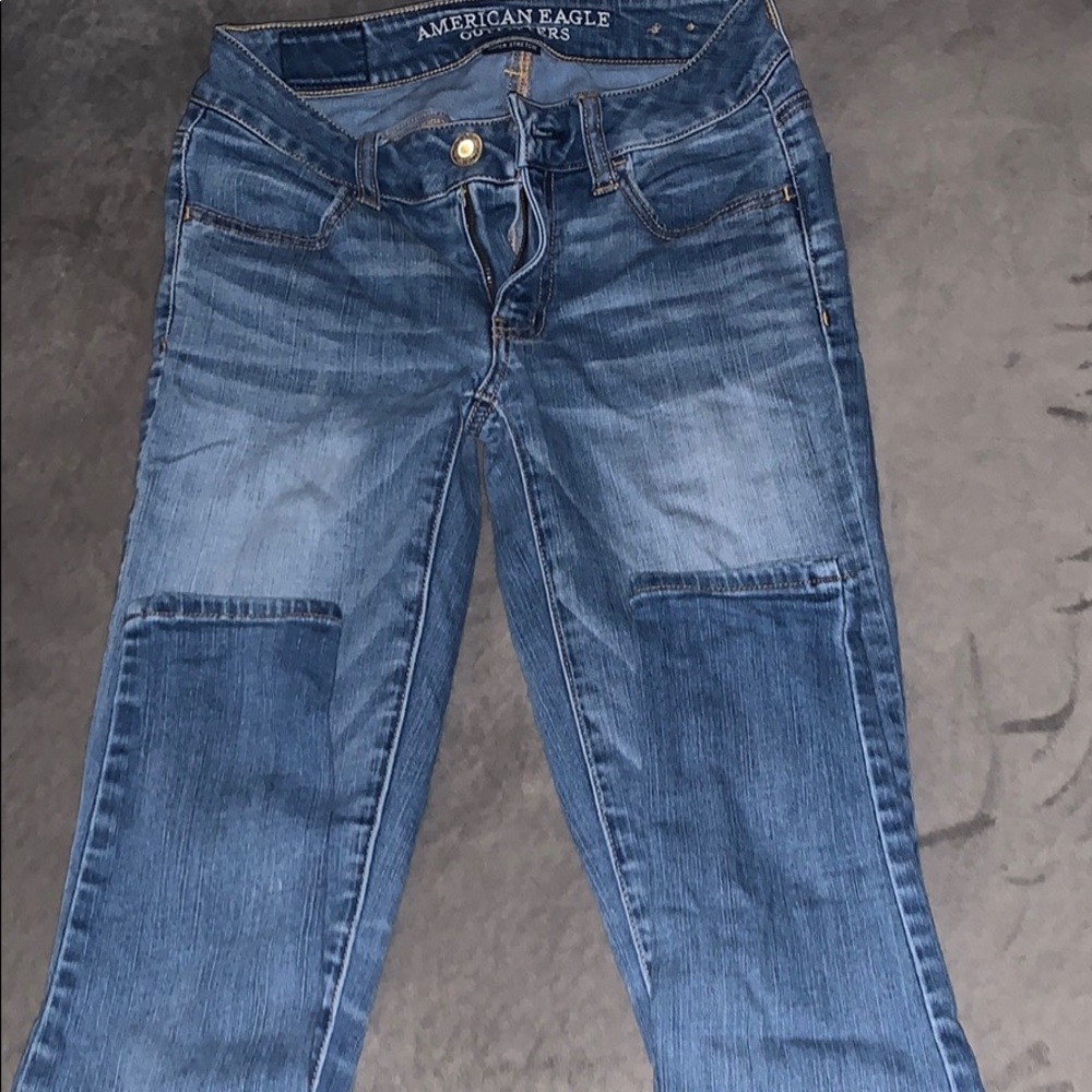American Eagle Blue Skinny Jeans